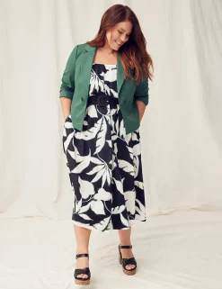 Maxi & Midi^Lane Bryant Double Elastic-Waist Maxi Dress Maluku Leaves