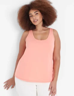 Knit Tops^Lane Bryant Double Scoop Tank Desert Flower