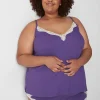 Sleep Separates^Lane Bryant Drapey Rib Sleep Cami Gentian Violet