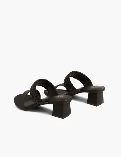 Sandals & Espadrilles^Lane Bryant Dream Cloud Braided Band Low Block Heel Black