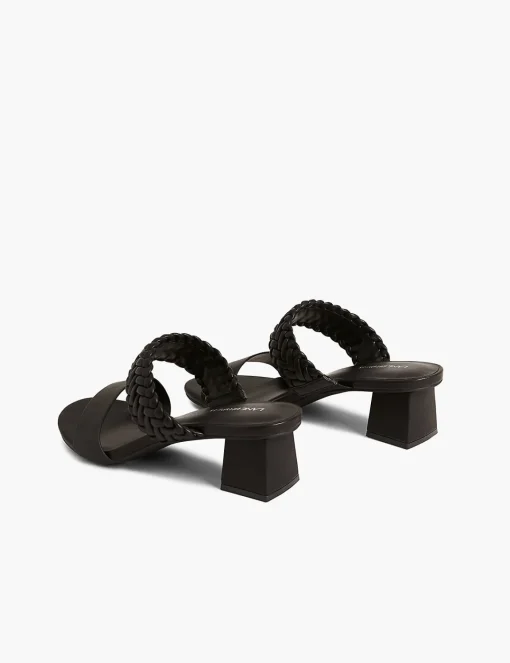 Sandals & Espadrilles^Lane Bryant Dream Cloud Braided Band Low Block Heel Black