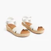 Sandals & Espadrilles^Lane Bryant Dream Cloud Faux-Leather Cross-Strap Espadrille Wedge Ivory Rose
