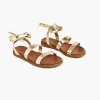 Sandals & Espadrilles^Lane Bryant Dream Cloud Lace-Up Sandals Gold