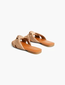Sandals & Espadrilles^Lane Bryant Dream Cloud Pleated Knot Sandal Tan