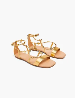 Sandals & Espadrilles^Lane Bryant Dream Cloud Star Strappy Sandal Gold