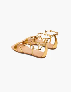 Sandals & Espadrilles^Lane Bryant Dream Cloud Star Strappy Sandal Gold