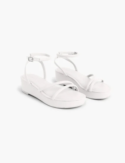 Sandals & Espadrilles^Lane Bryant Dream Cloud Strappy Wedge Ivory Rose