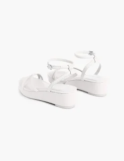 Sandals & Espadrilles^Lane Bryant Dream Cloud Strappy Wedge Ivory Rose