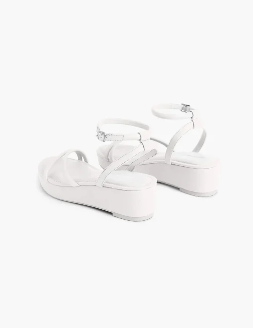 Sandals & Espadrilles^Lane Bryant Dream Cloud Strappy Wedge Ivory Rose