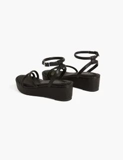 Heels^Lane Bryant Dream Cloud Strappy Wedge Black