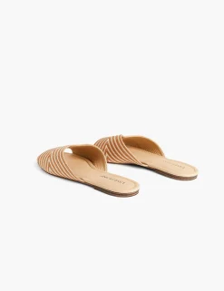 Sandals & Espadrilles^Lane Bryant Dream Cloud Stripe Textile Slide Tan