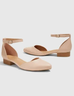 Flats & Sneakers^Lane Bryant Dream Cloud Two-Piece Ankle Strap Flat Brown