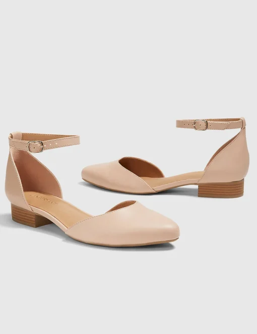 Flats & Sneakers^Lane Bryant Dream Cloud Two-Piece Ankle Strap Flat Brown