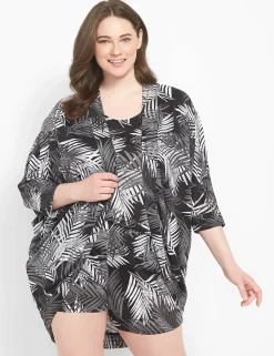 Robes^Lane Bryant Dreamycool Cocoon Robe Palms