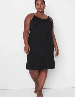 Chemises^Lane Bryant Dreamycool Midi Slip Black