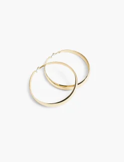 Earrings^Lane Bryant Extra Large Hoop Earrings Gold Tone