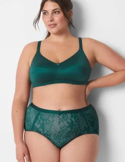Brief Panties^Lane Bryant Extra Soft Full Brief Panty June Bug Lace