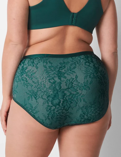 Brief Panties^Lane Bryant Extra Soft Full Brief Panty June Bug Lace