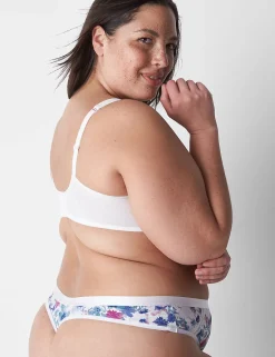Thong Panties^Lane Bryant Extra Soft Thong Panty Garden White