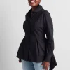 Shirts & Blouses^Lane Bryant Extreme Peplum Tunic Black