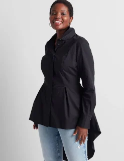 Shirts & Blouses^Lane Bryant Extreme Peplum Tunic Black