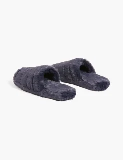 Sleep Accessories^Lane Bryant Faux-Fur Slippers Night Sky