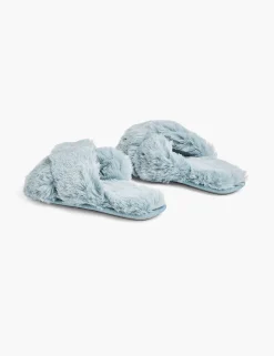 Sleep Separates^Lane Bryant Faux-Fur Slippers Lead