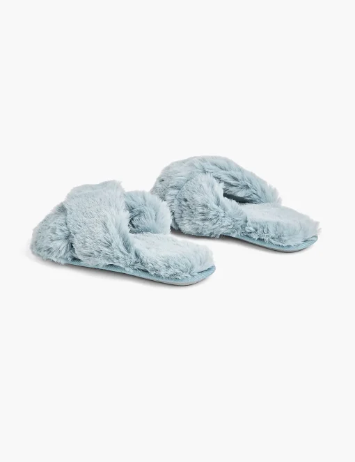 Sleep Separates^Lane Bryant Faux-Fur Slippers Lead