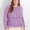 Knit Tops^Lane Bryant Fitted Crop Rib Spacedye Tee Violet