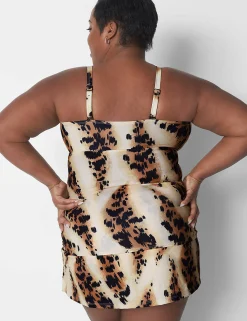 Swim Tops^Lane Bryant Fitted No-Wire One-Shoulder Swim Tankini Sand Dollar Animal