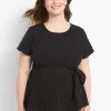 Shirts & Blouses^Lane Bryant Fitted Short-Sleeve Crew-Neck Lena Top Black