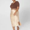 Knit Tops^Lane Bryant Fitted Short-Sleeve Scoop-Neck Bodysuit Potting Soil
