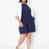 Jumpsuits & Rompers^Lane Bryant Flutter-Sleeve Surplice-Back Romper Maritime Blue