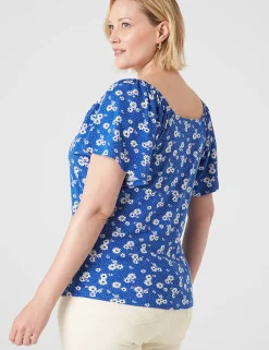 Knit Tops^Lane Bryant Flutter-Sleeve Sweetheart-Neck Top Melody Floral