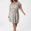 Fit & Flare^Lane Bryant Flutter-Sleeve V-Neck Knit Swing Dress Batik Floral