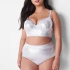 Swim Bottoms^Lane Bryant Foil Swim Brief Silver Animal Foil