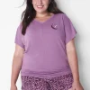 Sleep Separates^Lane Bryant French Terry Flutter-Sleeve Top Sleepy Moon