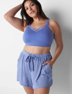 Sleep Separates^Lane Bryant French Terry Short Bleached Denim