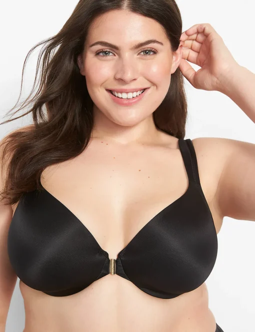 Front-Close Bras^Lane Bryant Front-Close Lightly Lined Full Coverage Bra Black