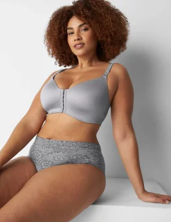 Front-Close Bras^Lane Bryant Front-Close No-Wire Bra Alloy