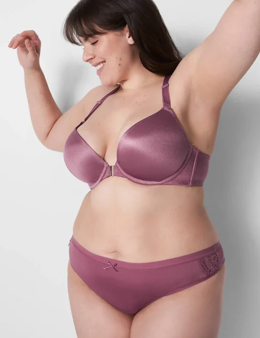 Underwire Bras^Lane Bryant Front-Close Smooth Boost Plunge Bra Tulipwood