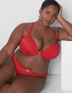 Underwire Bras^Lane Bryant Front-Close Smooth Boost Plunge Bra Adrenaline Rush