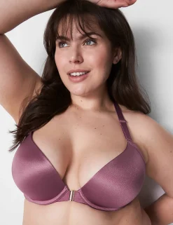 Underwire Bras^Lane Bryant Front-Close Smooth Boost Plunge Bra Tulipwood