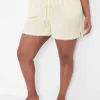 Shorts^Lane Bryant Gauze Beach Short Pastel Yellow