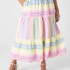 Skirts^Lane Bryant Gauze Tiered Maxi Skirt Rebecca Stripe