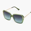 Sunglasses^Lane Bryant Green Square Sunglasses Evergreen