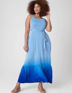 Casual^Lane Bryant High Square-Neck Maxi Dress Blissful Blue