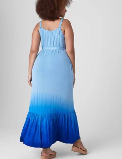 Casual^Lane Bryant High Square-Neck Maxi Dress Blissful Blue