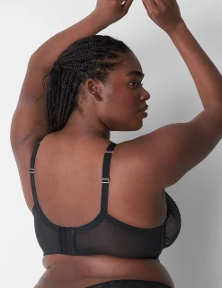 Balconette Bras^Lane Bryant High-Neck Lightly Lined Balconette Bra Black
