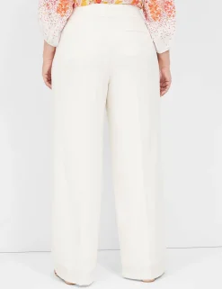 Wide Leg^Lane Bryant High-Rise Perfect Drape Wide Leg Pant Ivory Rose